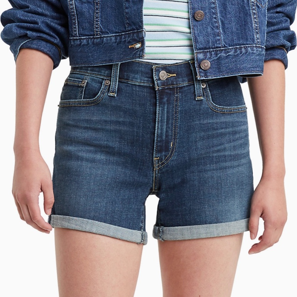 Women's Levi's Mid-Length Cuffed Jean Shorts